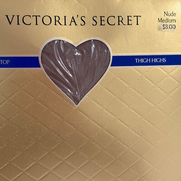 Victorias Secret Lace Top Thigh Highs Nude Medium Lingerie For Legs - Picture 2 of 3